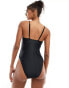 Фото #3 товара Pieces open back swimsuit in black