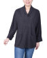 Women's Long Sleeve Shawl Collar Top with Pockets
