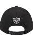 Фото #3 товара Men's Black Las Vegas Raiders Top Visor 9FORTY Adjustable Hat