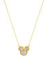 Minnie Mouse Glitter 18" Pendant Necklace in 18k Gold-Plated Sterling Silver