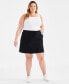 Фото #1 товара Plus Size Solid Pull-On Skort, Created for Macy's