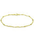 Beaded Singapore Link Chain Bracelet in 18k Gold-Plated Sterling Silver, Created for Macy's