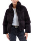 Women's Pleated Stand-Collar Puffer Coat