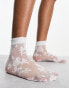 ASOS DESIGN white lace sock