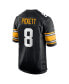Фото #4 товара Men's Kenny Pickett Black Pittsburgh Steelers 2022 NFL Draft First Round Pick Game Player Jersey