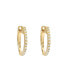 ფოტო #1 პროდუქტის 14K Gold Diamond Huggie Earrings