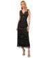 Women's Beaded V-Neck Party Dress