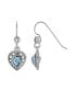 ფოტო #1 პროდუქტის Crystal Heart Drop Earrings