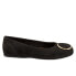 Фото #1 товара Softwalk Sonoma Halo S2257-004 Womens Black Narrow Nubuck Ballet Flats Shoes