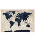 Фото #1 товара Michael Tompsett 'World Map -Navy' Canvas Art - 47" x 30"