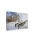 Monte Nagler Snow Bridge Farmington Hills Michigan Canvas Art - 20" x 25"