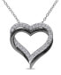 ფოტო #1 პროდუქტის Lab Grown White Sapphire (5/8 ct. t.w.) Sterling Silver, Heart Necklace