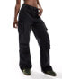 Good For Nothing denim utility baggy fit trousers in black