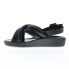 Фото #5 товара Softwalk Eden S2219-001 Womens Black Leather Wedges Sandals Shoes