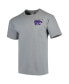 Фото #3 товара Men's Gray Kansas State Wildcats Team Comfort Colors Campus Scenery T-shirt