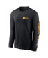 Фото #3 товара Men's Black Minnesota Vikings All Out Long Sleeve T-Shirt