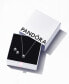 Фото #3 товара Pandora sparkling Round Cubic Zirconia Stone Necklace and Heart Earring Gift Set