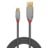 Фото #4 товара Lindy 0.5m USB 2.0 Type A to Micro-B Cable - Cromo Line - 0.5 m - USB A - Micro-USB B - USB 2.0 - 480 Mbit/s - Grey