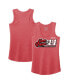 Фото #1 товара Women's Heather Red Chase Briscoe 2023 #14 Finish Line Tri-Blend Racerback Tank Top