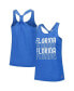 ფოტო #1 პროდუქტის Women's Royal Florida Gators Stacked Name Racerback Tank Top