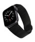 Фото #1 товара Ремешок для часов WITHit черный с сетчатым кожаным ремешком, совместимый с Apple Watch 38/40/41 мм.