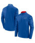 Фото #1 товара Men's Royal, Red Buffalo Bills Ringer Quarter-Zip Jacket