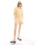 Daisy Street oversized boyfriend shirt in orange textured stripe co-ord orangefarbener Streifen, DE 34 - фото #3