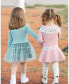 ფოტო #2 პროდუქტის Toddler Girls Knit Dress With Round Intarsia Flowers Light Pink