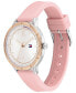 ფოტო #2 პროდუქტის Women's Pink Silicone Strap Watch 38mm