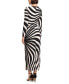 Фото #2 товара Women's Printed Long-Sleeve Maxi Dress