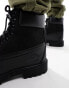 Timberland – 6 Inch Premium – Lederstiefel in Grün mit Zehenbereich aus Gummi und Remix-Details