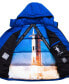 ფოტო #3 პროდუქტის Men's Nasa Inspired Hooded Puffer Jacket with Printed Astronaut Interior