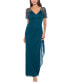 Beaded-Sleeve Gown Neo Emerald, 8 - фото #1