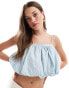 Фото #1 товара ASOS DESIGN bubble hem crop cami top in stripe