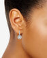 ფოტო #2 პროდუქტის Diamond Halo Cluster Drop Earrings (3/4 ct. t.w.) in 14k White Gold