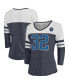 ფოტო #1 პროდუქტის Women's Karl-Anthony Towns Navy Minnesota Timberwolves Starstruck Name and Number Tri-Blend 3/4-Sleeve V-Neck T-shirt