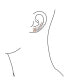 ფოტო #3 პროდუქტის Light Pink Mop Mother Of Pearl Flower Crawler Cartilage Earrings For Women For Teen Clip Back Rhodium Plated Brass