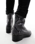 AllSaints Bonham leather boots in snake