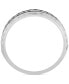 ფოტო #3 პროდუქტის Men's Black Diamond Double Row Band (1 ct. t.w.) in 10k White Gold