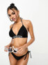 Фото #1 товара Calvin Klein intense power rib triangle bikini top in black