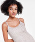 Petite Open-Stitched Metallic-Threaded Sweater Dress, Created for Macy's