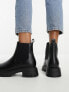 ASOS DESIGN Wide Fit Adjust chunky chelsea boots in black