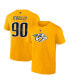 Фото #1 товара Men's Ryan O'Reilly Gold Nashville Predators Authentic Stack Name and Number T-shirt