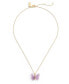 Фото #2 товара COACH faux Stone Butterfly Pendant Necklace