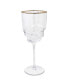 Фото #3 товара Shaped Bottom Rim Wine Glasses, Set of 6