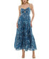 ფოტო #1 პროდუქტის Juniors' Tie-Bust Keyhole-Cutout Paisley-Print Maxi Dress