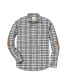 Фото #1 товара Mens' Organic Cotton Long Sleeve Brushed Flannel Button Down Shirt