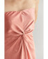 ფოტო #2 პროდუქტის Women's Lina Front Twist Satin Midi Dress