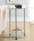 15.75" Glass Designs2Go 2 Tier Round End Table