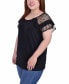 ფოტო #5 პროდუქტის Plus Size Short Dot Sleeve Top